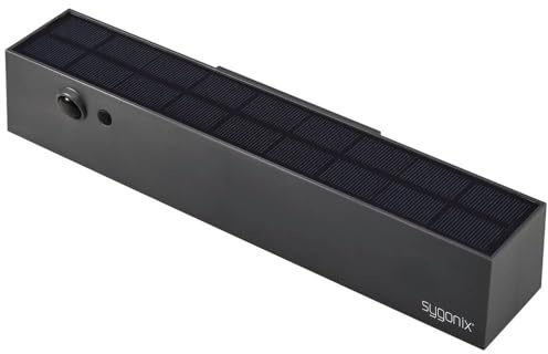 sygonix SY-5801968 Applique solaire extérieure avec détecteur de mouvement LED LED intégrée 10 W anthracite-gris