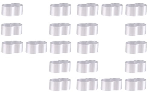 TIOMIOSEA 40 STK Seilklemme Gummiseil M10 Pressklemmen Doppelhülsen Klemmhülsen Würgeklemmen aus Aluminium Crimpschlaufe für Expanderseil Planenseil Drahtseil Kabel （10.5 x 18 mm）