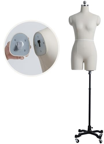 Maniquí ajustable de medio cuerpo de espuma suave con forma de vestido, alfileres insertables para confección de modelo femenino, maniquí de sastre,Withoutarms-XXXL-Model92