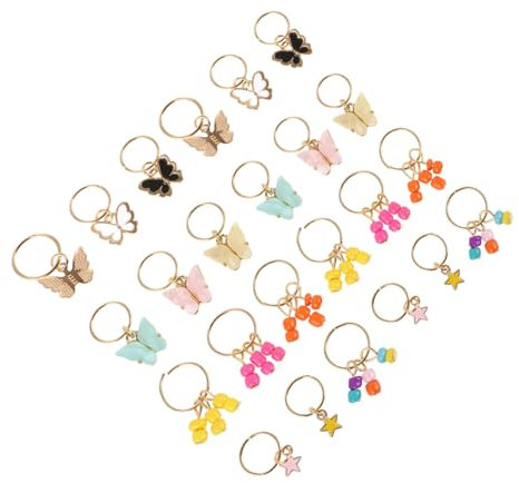 VALICLUD 24stücke Haarschmuck Für Zöpfe Dreadlock Ringe Und Haar Charms Für Kreative Frisuren Für Frauen Und Mädchen Einzigartiges Design Zur Verschönerung Von Haaren