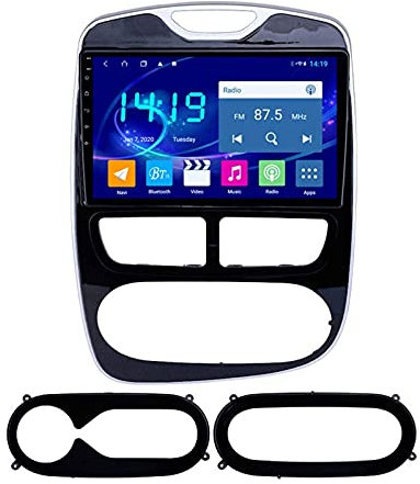 Generico Autoradio Video Stereo per Ren-Ault Clio 2012-2016 Android Auto unità Principale Touchscreen Lettore Multimediale NAV Ricevitore FM Supporto Carplay WiFi USB Mirror Link Bluetooth, 4 Core 4G