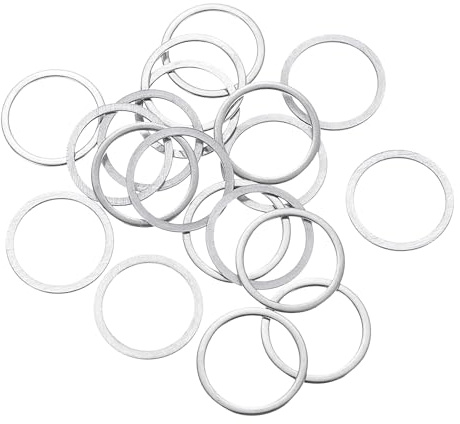 QUARKZMAN 100 Pcs Rondella Piatta M16, 16x20x0.8mm Spessori Piatti In Acciaio Inox 304 Rinforzati Per Vite, Bullone, Autoveicoli, Macchinari Industriali