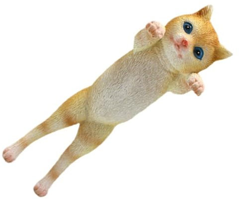Levemolo Realistischer Katzen-Figur Blumentopf-hänger Aus Wetterfestem Resin Farbintensiv Und Bruchsicher Tierische Gartendeko Für Balkon Wohnzimmer Und Büro Dekorativer Pflanzenhalter Für
