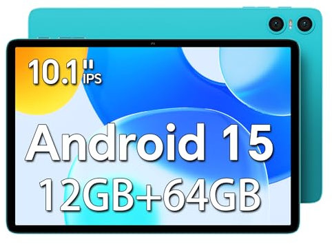 TECLAST P30 Tablet Android 15, 10.1 Inch Tablet, 12(4+8) GB RAM 64GB ROM(TF 1TB), 1280x800 HD IPS, Quad-Core WiFi 6,Dual Speaker|Camera|Type-C|GMS|Bluetooth|3.5mm Jack-2025