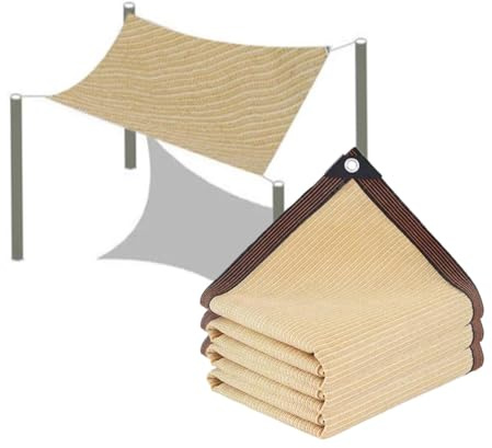 Red Sombreo Malla De Ocultacion Jardin Lona Malla Sombreadora con Ojales Toldo Rectangular Red De Sombra Toldos Exterior para Patio Porche Piscina Playa Verduras(3x4.0M)