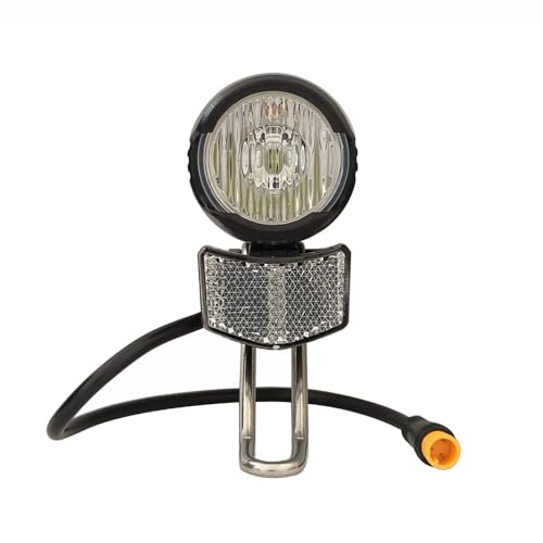 EBike LED Headlight Bike Front Light with Built-in Horn 3Pin Waterproof Connector 36V 48V for Night Riding Bicycle Horn Headlight for MTB Electric Bicycle