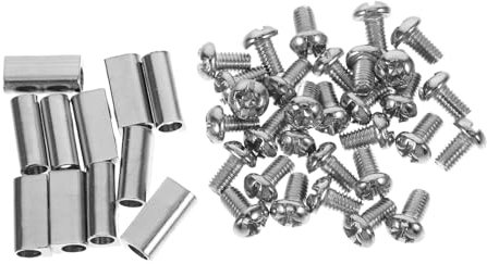 OSALADI 10 Pièces Verrouillage Par Câble Métallique Clip En Acier Inoxydable Boucle De Corde Suspendue Protection De Câble En Acier Clip De Fil Réglable Pince De Fixation Silver Le Fer