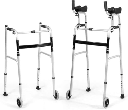 Klappbarer Standard-Gehwagen, Rehabilitations-Gehhilfe, Unterarm-Gehwagen mit Armlehnen, HöHenverstellbar füR Senioren, äLtere Menschen Und Menschen mit EingeschräNkter MobilitäT
