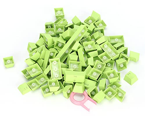 CHICIRIS KeyCaps PBT Design Ergonomico 108 Tasto Tastie di Tastiera Meccanica, Resistente All'olio per gli Appassionati di Giochi (GREEN)