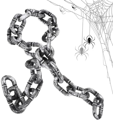 Chaînes Halloween,Accessoire Cosplay | 1,5 Mètres Accessoires d'halloween Faux et Réalistes pour Décoration de Cimetière Extérieur Maison Hantée Prison