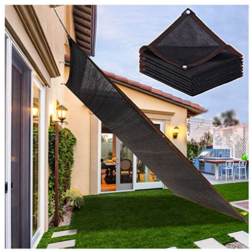 Rete ombreggiante al 90% per pergola e piante, copertura in tessuto nero per esterni, giardino, patio, balcone, protezione solare, vela con occhielli, 6 x 10 m