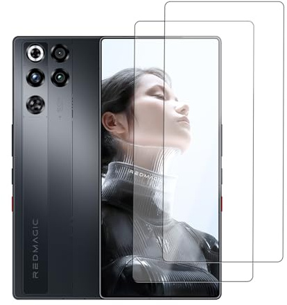 KONXISA 2-Pack Screen Protector for RedMagic 11 Pro+/RedMagic 11 Pro, Tempered Glass Cellphone Screen Protector, 9 Hardness HD Clear Anti-Scratch Bubble-Free Protector Film