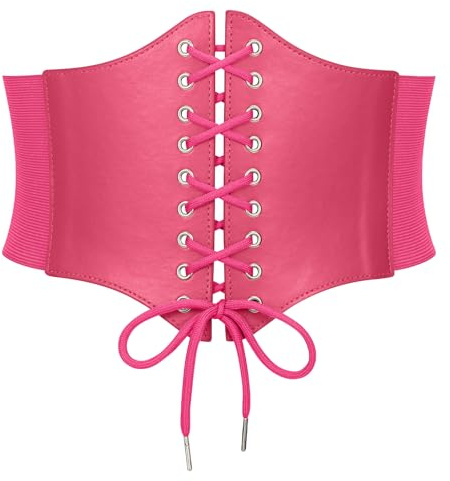 VONMELLI Breiter Corsett Gürtel für Damen Schnürkorsett im Renaissance-Stil Elastischer Gürtel mit Hoher Taille für Halloween-Kostümpartys