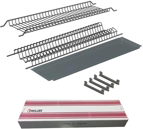 Fhuller Scolapiatti Filo Acciaio Zincato ARDESIA PENSILE 90 INTERNO 86,4 Misura Scolapiatti 85,6 – 701/90ZARP2 Griglia Portapiatti+Bicchieri + 4 Staffe + 1 Vaschetta + Scatola