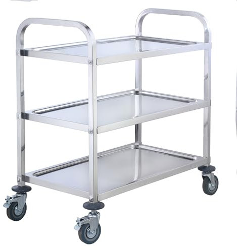 Stainless Steel 3-Level Trolley - 30 x 16 x 32