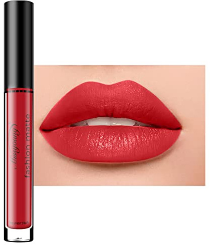 Allbestaye Langlebig Wasserdicht Flüssigkeit Matt Lippenstift Matte Lip Gloss Wasserfest Make-up Non-stick Cup