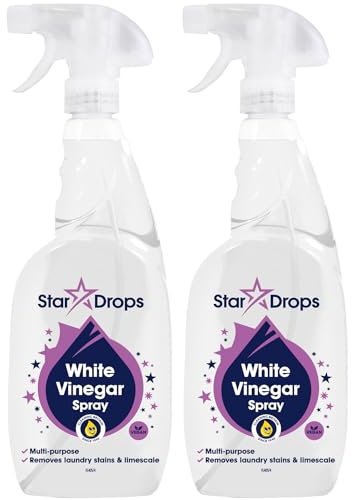2 x 850ml Natural White Vinegar Multi Surface Cleaner 850ml, All-Purpose Cleaning Spray for a Spotless Home
