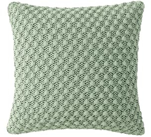 Peri Home Crochet Decorative Accent Throw Pillow, 20 x 20, Sage