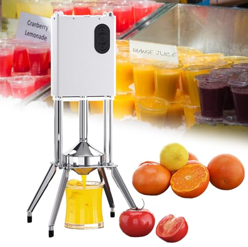 Exprimidor eléctrico comercial de cítricos, exprimidor profesional para uso doméstico y comercial, extrae sin esfuerzo jugo fresco de limones, naranjas, máquina exprimidora de acero inoxidable