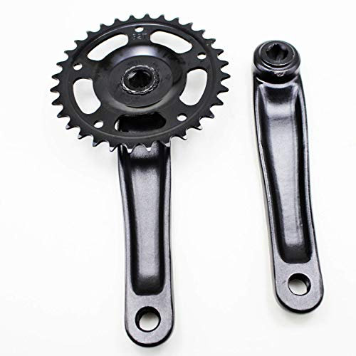 Guarnitura Bici,Guarnitura Perno Quadro MTB Bike Crank Set Single Speed ​​Bike Dente del Piatto Guarnitura MTB della Bicicletta Crankset Sprocket(32T)