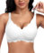 Jiuday Damen BH ohne Bügel Spitzen Soft BH Große Brüste Starker Halt Push Up Bügelloser BHS Gepolstert Seamless Bequemer Nahtloser Bra V-Ausschnitt Bralette (Weiß,XL)