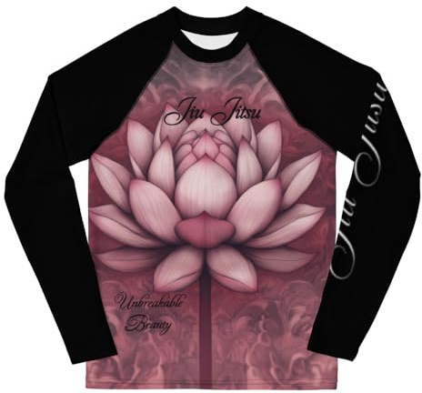 Youth Girls No Gi Jiu Jitsu Rash Guard Unbreakable Beauty - Lotus White
