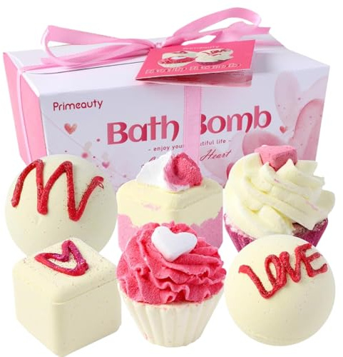Badebomben Geschenkset | 6pcs Bad Bomben für Mädchen, 6 Stile Badebomben Geschenkset, Bio natürliche ätherische Öle, Badebomben für Mädchen, Frau, Mutter, Geburtstag, Weihnachten, Valentinstag, Style