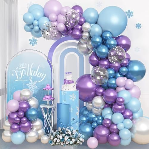 Kit de arco de globos de color morado metalizado