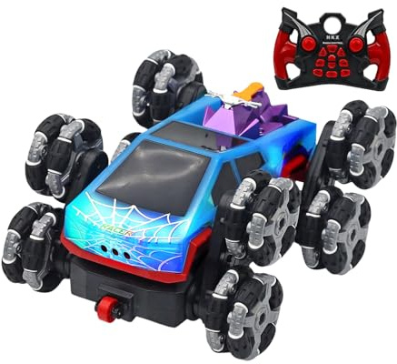 Bkljkf RC LKW für | ferngesteuerte Stuntfahrzeuge mit Lichtern | RC LKW Elektrisch mit | für Geburtstag Outdoor Indoor Haus Park Garten Schule
