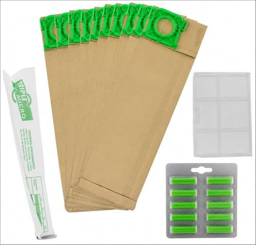 Pack 10 Sebo Vacuum Cleaner Bags Replacement With Freshners | Filters, Compatible with X & C Series (X1, X1.1, X2, X3, X4 Extra, X5, XP2, XP3), Sebo hoover Bags, Alt to 5093PC, VB475K.