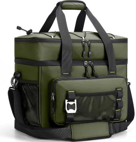 Youngoa Nevera Portatil, 40L Grande Doble Nevera Playa Plegable, Bolsa Térmica Isotermica Portátil e Impermeables para Picnic