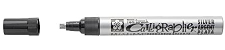 SAKURA - Pen-Touch Calligraphy Marker - Medium - Silver