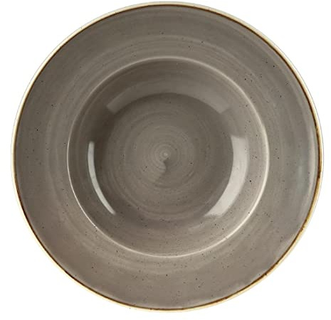 Churchill 393651 Stonecast Pastateller, Porzellan, Pepper Grey, 28 cm