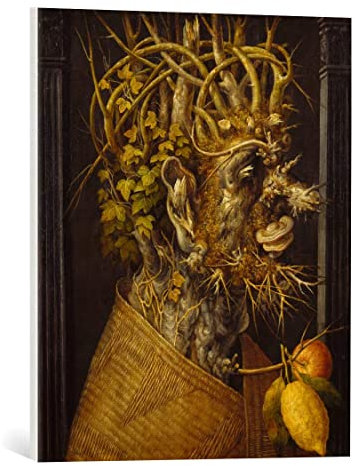 kunst für alle Leinwandbild: Giuseppe Arcimboldo Der Winter - hochwertiger Druck, Leinwand auf Keilrahmen, Bild fertig zum Aufhängen, 50x60 cm
