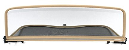 Tief-Tech Windschott für Volkswagen New Beetle 2002-2010 - Klappbar - mit Schnellverschluss – Beige | Windabweiser | Windblocker | Wind Deflector