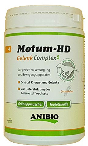Anibio Motum HD Gelenk Pulver 200g für Hunde – mit Grünlippmuschel, Teufelskralle, MSM, Chondroitin & Glucosamin – unterstützt Knorpel, Gelenke & Beweglichkeit, getreidefrei