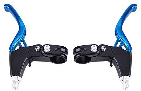 Diyeeni Jeu de leviers de frein pour vélos de montagne en alliage d'aluminium, levier de freins à main pour vélo de 22mm, 1 paire(Bleu)