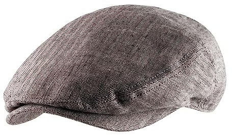Stetson Woodfield Linen Flat Cap Leinenmütze Herren Schirmmütze mit UV-Schutz Herringbone Frühjahr Sommer