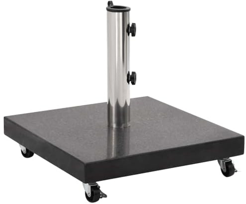 vidaXL Sonnenschirmständer Granit 30 kg Quadrat Schwarz