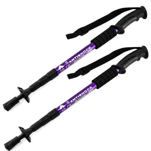 MidGard Teleskop Nordic Walking Stöcke, 50-110 cm höhenverstellbar, Antischock Dämpfung, Wanderstöcke
