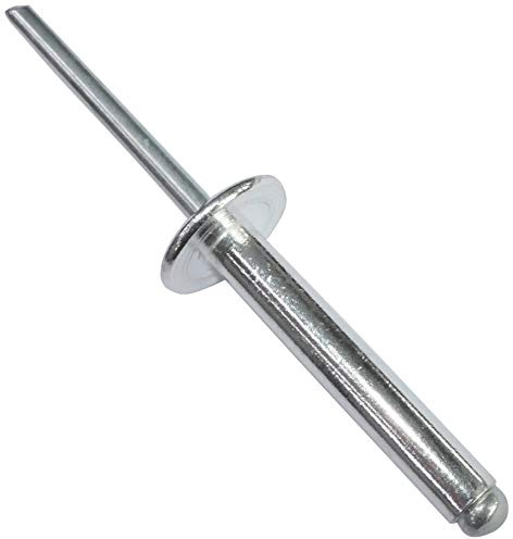 AERZETIX - C48175 - Satz von 100 Blindnieten blindniet Ø5x30mm mit großkopf 14mm - DIN 7337 C - popnieten - nieten mit bruchfest stange - aus aluminium stahl