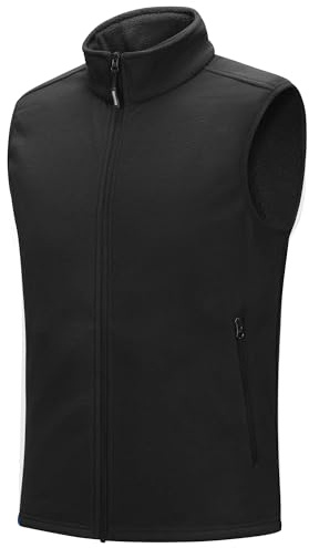 Outdoor Ventures Fleece Weste Herren Leicht Fleeceweste Ärmellose Jacke | Winddicht Warm Fleecejacke Bodywarmers Winterweste mit Reißverschlusstaschen Wanderweste Laufweste Arbeitsweste für Männer