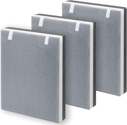 3 Pack Vital 100 Replacement Filter Compatible with LEVOIT Vital 100 Air Purifier, High-Efficiency Activated Carbon Filter Set, Part Number 100-RF