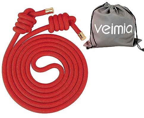 veimia Springseil für Fitness, leistungsstark, doppelt gewebtes Trainingsseil, verstellbarer Durchfluss, Springseil für Männer und Frauen, Training, Indoor Outdoor, Cardio-Übungsseil für Anfänger
