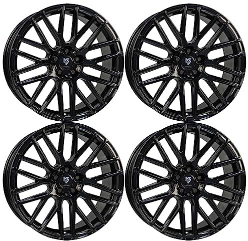4x MB Design Felgen KV4 9.0Jx20 ET25 5x112 Glanzschwarz kompatibel mit VW Tiguan