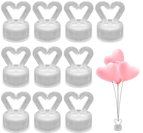 Peso per palloncini a elio, 10 pezzi di peso per palloncini a elio, in plastica, per matrimoni, compleanni, feste, decorazioni
