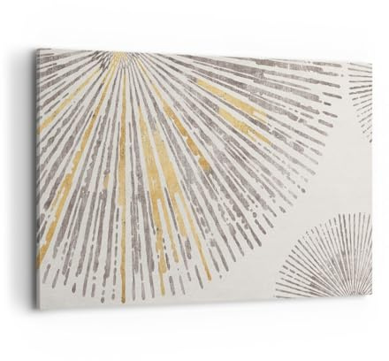 Quadri Moderni su Tela 120x80 cm Stampe da Parete Astratto Marino - 5658 | Minimalismo Luminoso Linee Quadro Decorativo XXL 1 pezzo Soggiorno Arte da Parete Decorazione da Parete ARTTOR