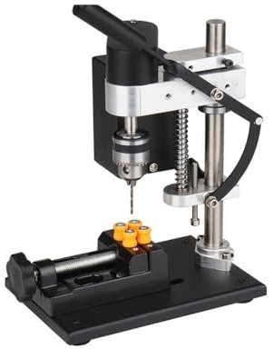 Trapano a colonna da banco, Mini Trapano Da Banco Elettrico Supporto For Pressa Kit 8000 Giri/min Perforatrice Da Banco A Velocità Variabile A 7 Marce Trapano Preciso Perforazione Fai Da Te per la lav