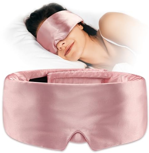Umisleep Satin Sleep Mask for Side Sleeper, Blackout Eye Mask for Women Men