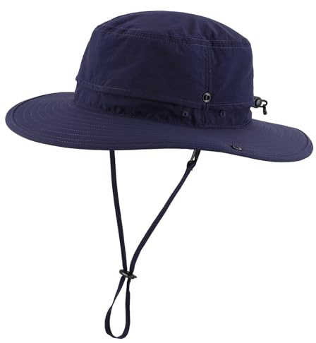 Decentron Mens Womens Wide Brim Bucket Hat Outdoor UPF 50+ Boonie Sun Hat Water Repellent Fishing Hiking Safari Hats